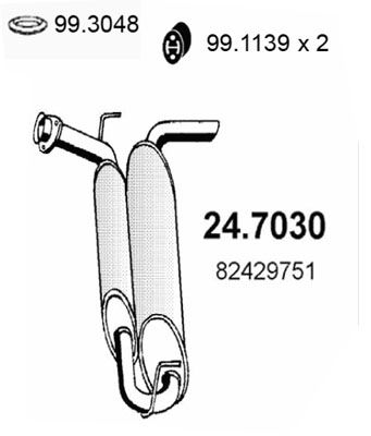 ASSO Takaäänenvaimentaja 24.7030