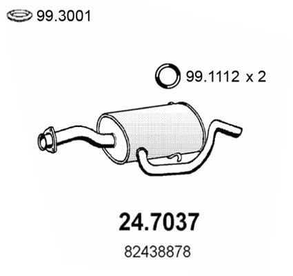 ASSO Takaäänenvaimentaja 24.7037