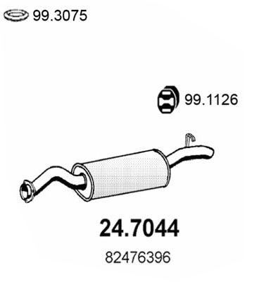 ASSO Takaäänenvaimentaja 24.7044