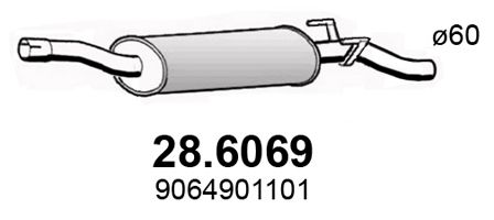 ASSO Keskiäänenvaimentaja 28.6069