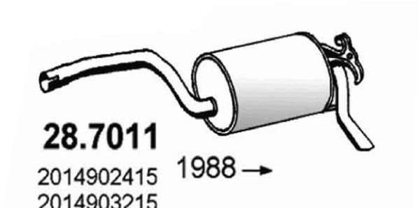 ASSO Takaäänenvaimentaja 28.7011