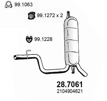 ASSO Takaäänenvaimentaja 28.7061