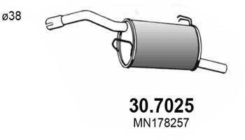 ASSO Takaäänenvaimentaja 30.7025