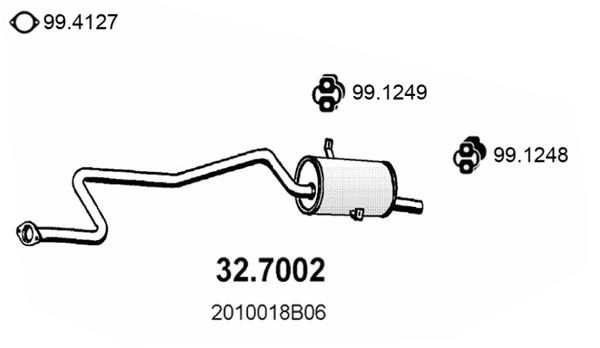 ASSO Takaäänenvaimentaja 32.7002