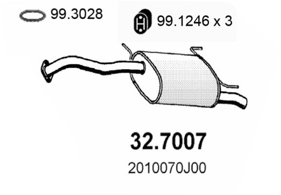 ASSO Takaäänenvaimentaja 32.7007