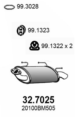 ASSO Takaäänenvaimentaja 32.7025