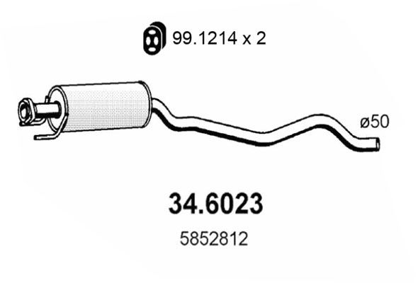 ASSO Keskiäänenvaimentaja 34.6023