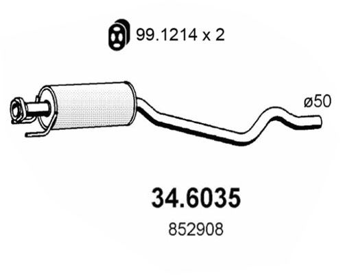 ASSO Keskiäänenvaimentaja 34.6035