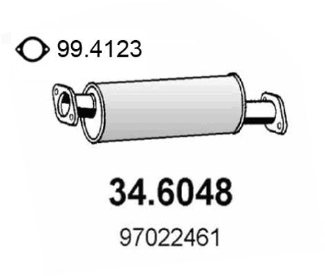 ASSO Keskiäänenvaimentaja 34.6048