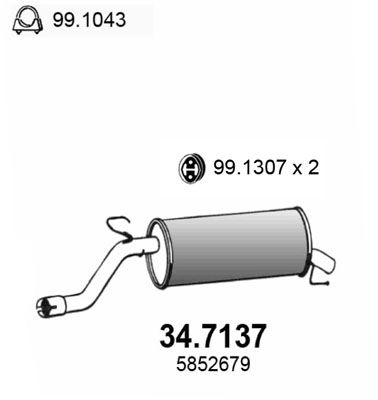 ASSO Takaäänenvaimentaja 34.7137