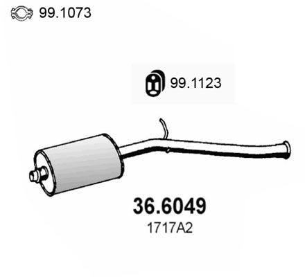 ASSO Keskiäänenvaimentaja 36.6049