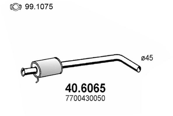 ASSO Keskiäänenvaimentaja 40.6065