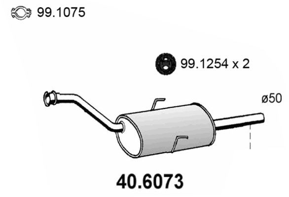 ASSO Keskiäänenvaimentaja 40.6073