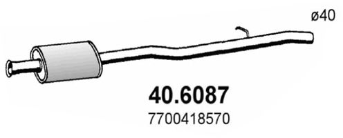 ASSO Keskiäänenvaimentaja 40.6087