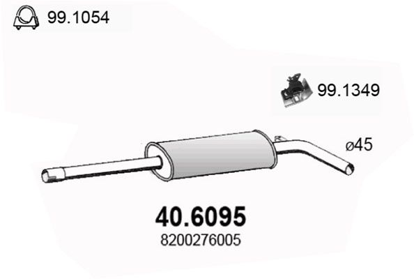 ASSO Keskiäänenvaimentaja 40.6095