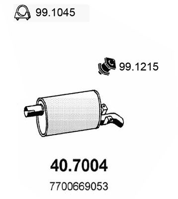 ASSO Takaäänenvaimentaja 40.7004