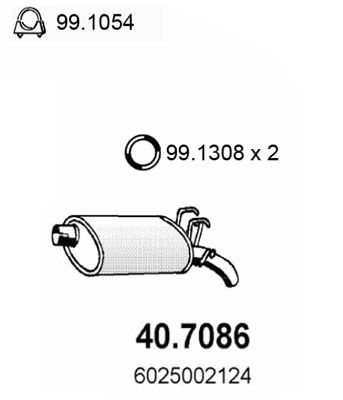 ASSO Takaäänenvaimentaja 40.7086