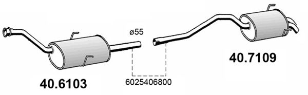 ASSO Takaäänenvaimentaja 40.7109