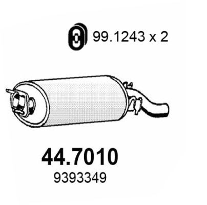 ASSO Takaäänenvaimentaja 44.7010