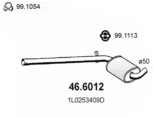 ASSO Keskiäänenvaimentaja 46.6012