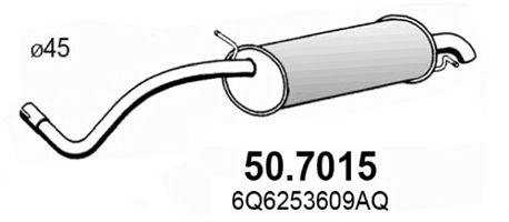 ASSO Takaäänenvaimentaja 50.7015