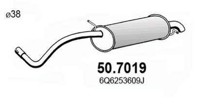 ASSO Takaäänenvaimentaja 50.7019