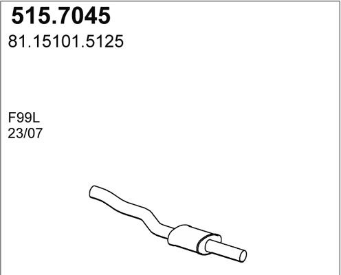 ASSO Keski-/takaäänenvaimentaja 515.7045