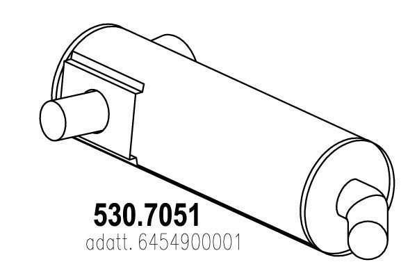 ASSO Keski-/takaäänenvaimentaja 530.7051