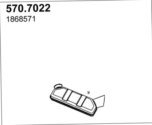 ASSO Keski-/takaäänenvaimentaja 570.7022