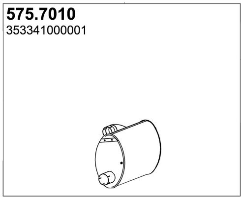 ASSO Keski-/takaäänenvaimentaja 575.7010