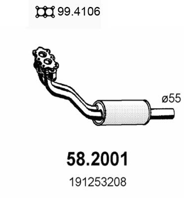 ASSO Etuäänenvaimentaja 58.2001