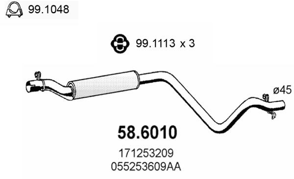 ASSO Keskiäänenvaimentaja 58.6010