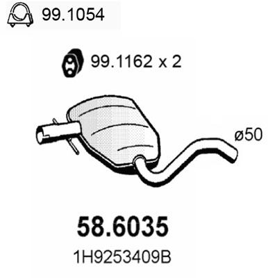 ASSO Keskiäänenvaimentaja 58.6035