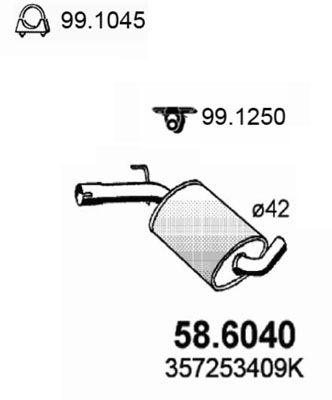 ASSO Keskiäänenvaimentaja 58.6040