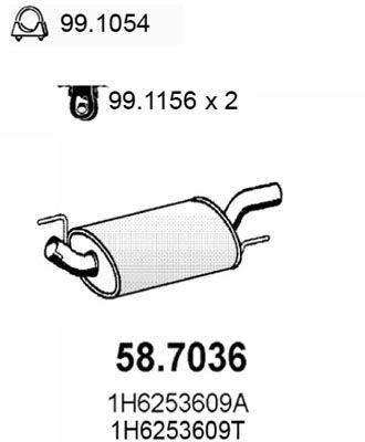 ASSO Takaäänenvaimentaja 58.7036