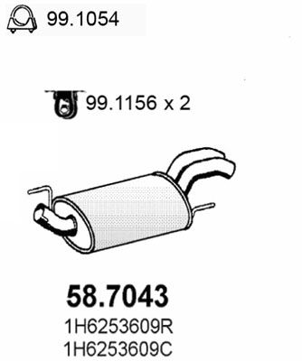 ASSO Takaäänenvaimentaja 58.7043