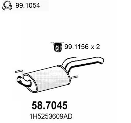 ASSO Takaäänenvaimentaja 58.7045