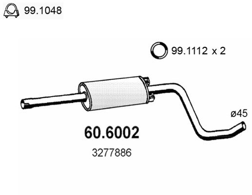 ASSO Keskiäänenvaimentaja 60.6002