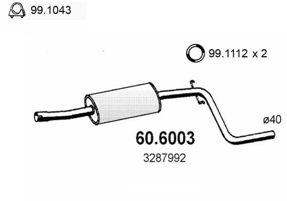 ASSO Keskiäänenvaimentaja 60.6003