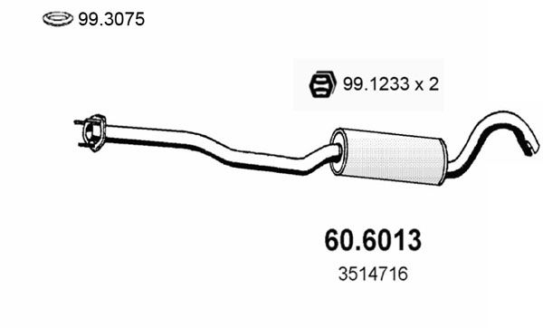 ASSO Keskiäänenvaimentaja 60.6013