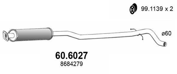 ASSO Keskiäänenvaimentaja 60.6027