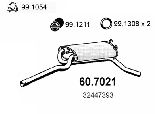 ASSO Takaäänenvaimentaja 60.7021