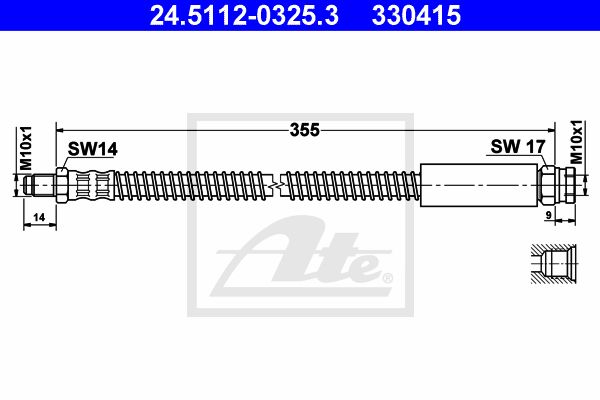 ATE Jarruletku 24.5112-0325.3