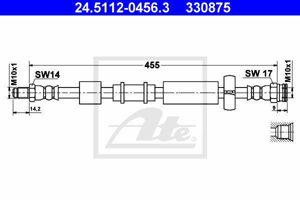 ATE Jarruletku 24.5112-0456.3