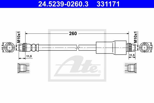 ATE Jarruletku 24.5239-0260.3