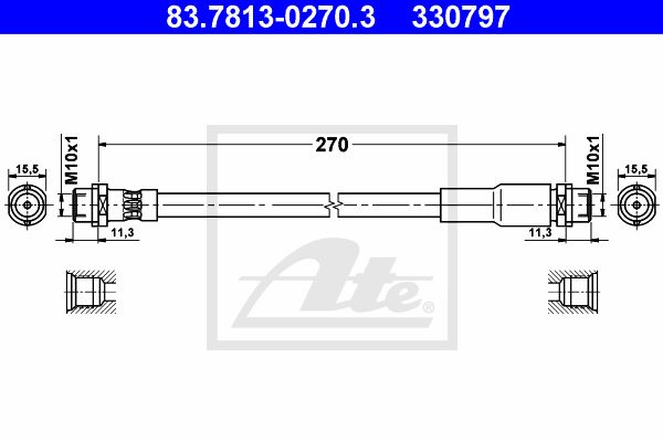 ATE Jarruletku 83.7813-0270.3