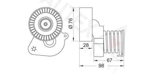 AUTEX Kiristinvarsi, moniurahihna 602040