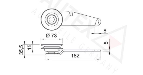 AUTEX Kiristysrulla, kiilahihna 641414