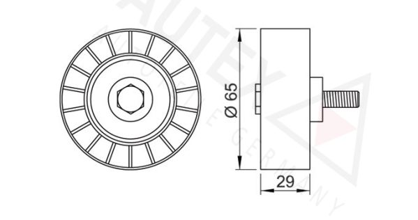 AUTEX Ohjainrulla, moniurahihna 651351