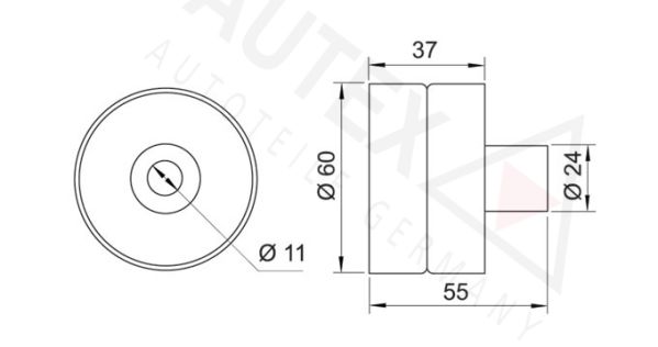 AUTEX Ohjainrulla, hammashihna 651383